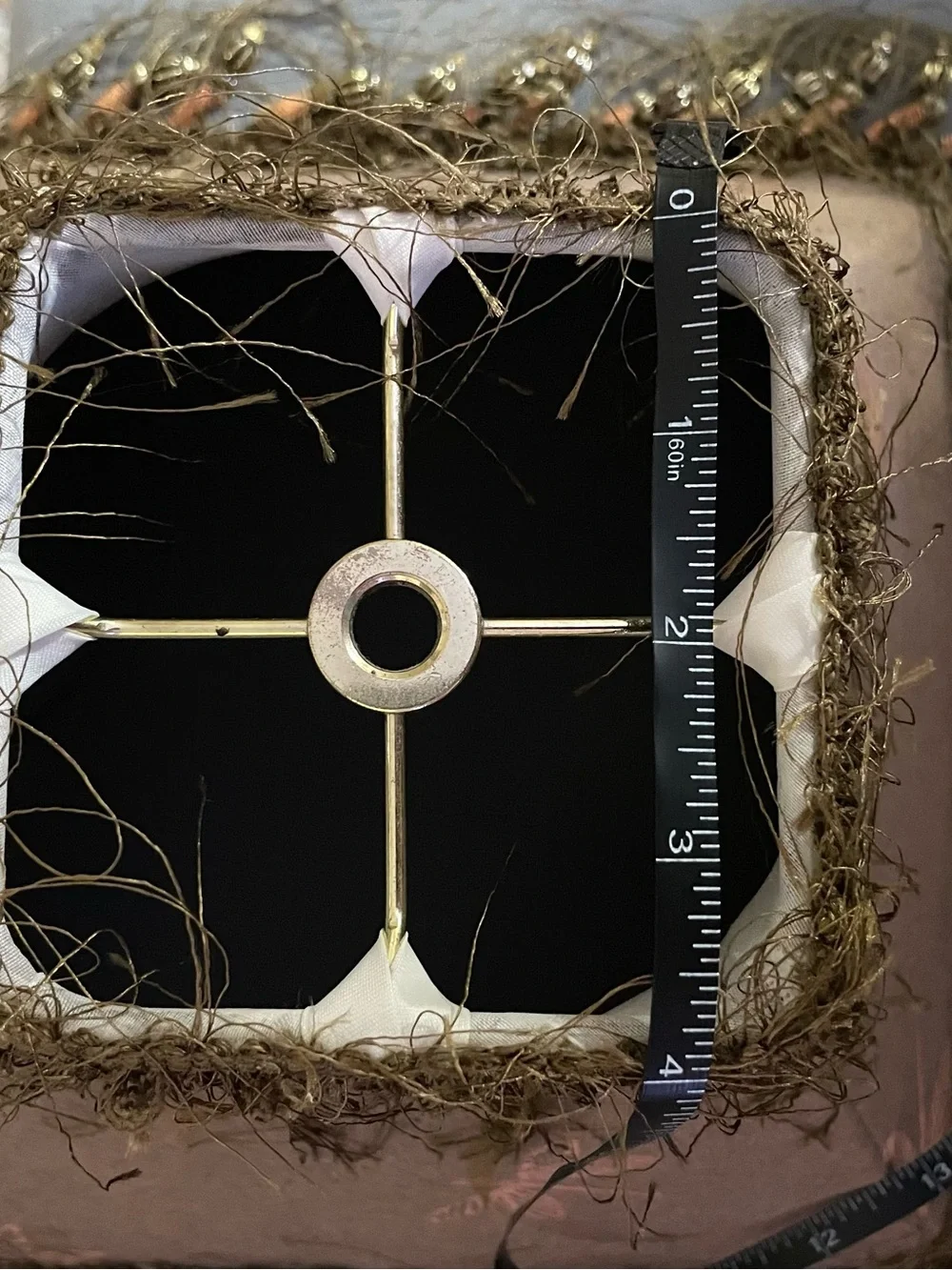 Dragonfly Lamp Shade Eyelash Fringe & Beads